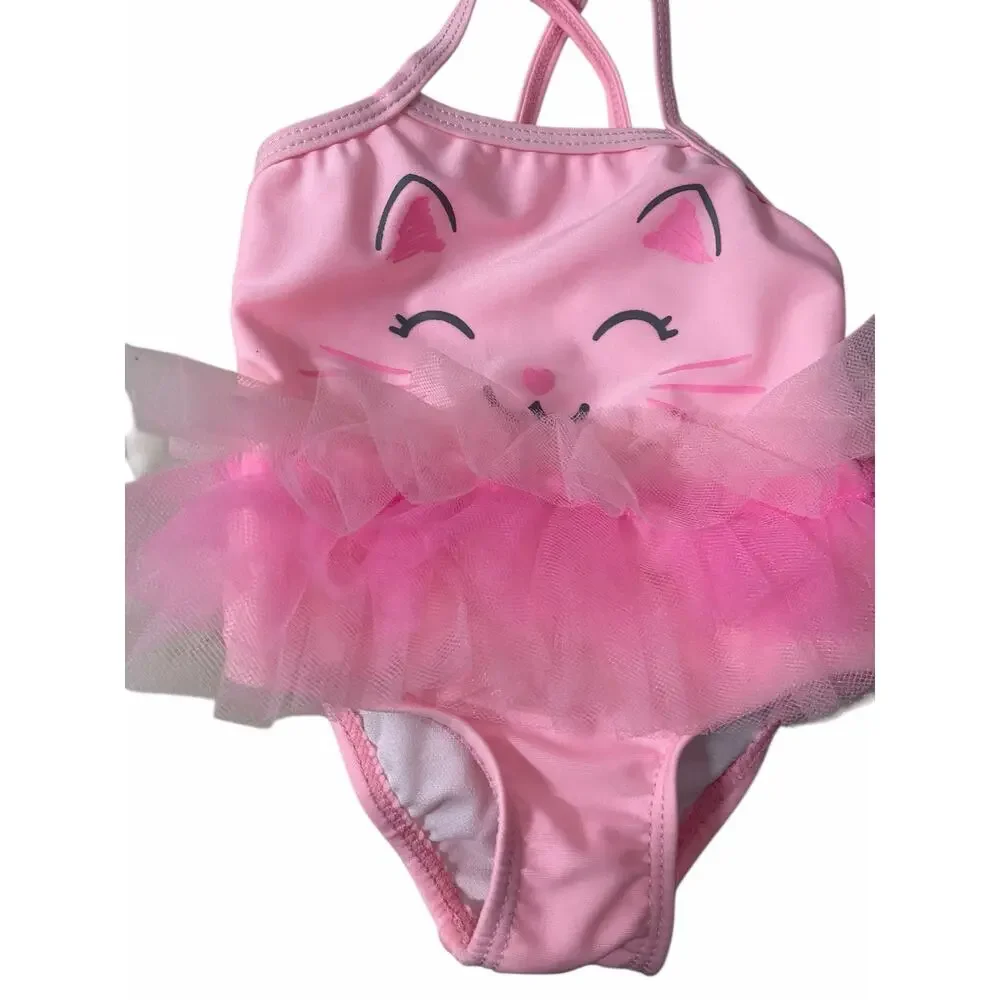 Osh Kosh Bgosh Heathtex Baby Girl 2 Swimsuits Bundle 0-3/3-6 Months Pink Tutu
